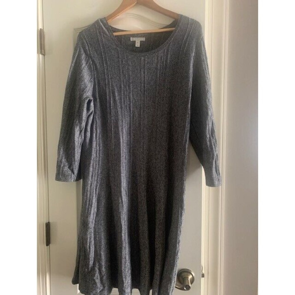 Dana Buchman Markled‎ Knit Round Neck Fit & Flare A-Line Sweater Dress Size XL